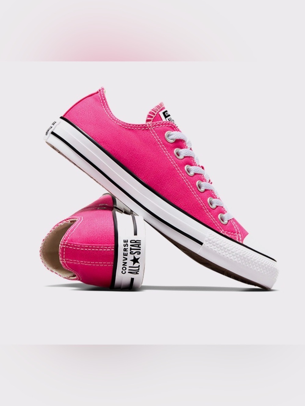 NWT Converse Chuck Taylor All Star Low-Top Canvas Sneakers Neon Pink Size 6